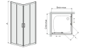 Sanplast TX5b kabina kwadratowa 80 cm KN/TX5b-80 W15 sm 600-271-0220-39-231