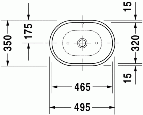 Duravit Foster umywalka nablatowa 49,5x35cm 0335500000