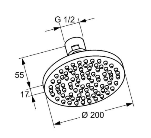Kludi A-QA deszczownica okrągła 200 mm 6651005-00
