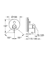 Grohe Plus bateria podtynkowa do obsługi 3 odbiorników, element zewnętrzny 24093003