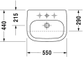 Duravit D-code umywalka półblatowa 55x44 cm 0339550000