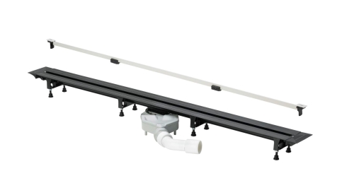Viega Advantix Vario 721671 odpływ liniowy regulowany 30-120 cm model 4966.10 z rusztem stal biała SR4 711887 model 4965.33