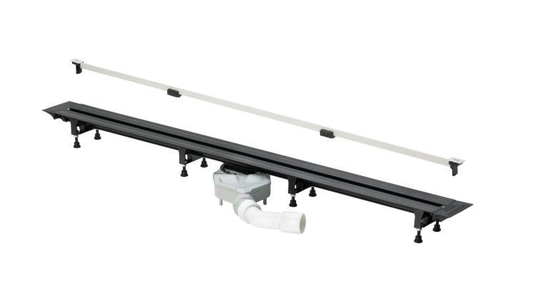 Viega Advantix Vario 721671 odpływ liniowy regulowany 30-120 cm model 4966.10 z rusztem stal biała SR4 711887 model 4965.33