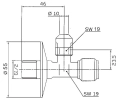 Benkiser zawór przyłączeniowy 1/2 x 3/8" z filtrem 7883812