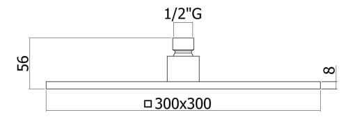 Paffoni Syncro King deszczownica kwadratowa 30x30cm ZSOF078CR