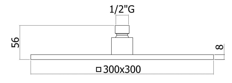 Paffoni Syncro King deszczownica kwadratowa 30x30cm ZSOF078CR