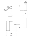 Novellini Fly 2 bateria umywalkowa RUBLA151NO-K