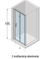 Novellini Kali S drzwi kabinowe składane 70 cm KALIS65-1B