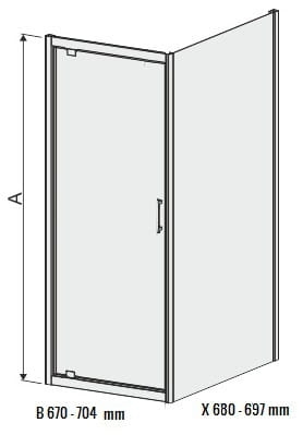 Sanplast TX5b kabina kwadratowa 70x70 cm W0 sb 600-271-1020-38-401+600-271-1290-38-401