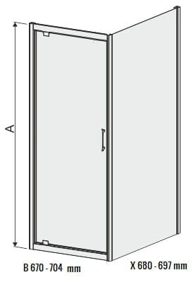Sanplast TX5b kabina kwadratowa 70x70 cm W0 sb 600-271-1020-38-401+600-271-1290-38-401
