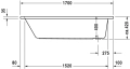 Wanna prostokątna 170x70cm D-code Duravit 700098000000000