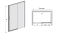 Sanplast Free Zone drzwi przesuwne 120cm (117-120,4cm) prawe D2P/FREEZONE-120 W0 sb 600-271-3160-38-401