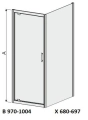 Sanplast TX5b kabina prostokątna 70x100 cm W0 sb 600-271-1060-38-401+600-271-1290-38-401