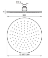 Paffoni Light Black zestaw prysznicowy podtynkowy z deszczownicą 30cm, czarny mat LIG018ZSC2E.NO