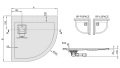 Sanplast Space Line brodzik półokrągły BP-P/SPACE 80x90x3 615-110-0430-01-000