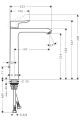 HansGrohe Metris E2 Comfort Zone 260 bateria umywalkowa, bez korka 31184000