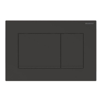 GEBERIT Sigma20 prostokątny, przycisk spłukujący, czarny mat/czarny/czarny mat, powłoka easy-to-clean 115.883.16.1