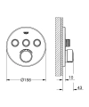 Grohe SmartControl bateria z mieszaczem do obsługii trzech odbiorników wody, chrom, element zewnętrzny 29146000