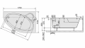 Sanplast Comfort wanna asymetryczna prawa WAP/CO 110x170+ST6 610-060-0450-10-000