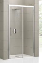 Novellini Rose 2P drzwi prysznicowe suwane 121-127cm, prawe, szkło bezbarwne, profil chrom ROSE2P121D-1K
