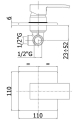 Level Standard bateria natryskowa podtynkowa, chrom LES010CR