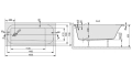 Sanplast Free Line wanna prostokątna WP/FREE 70x160+ST25 610-040-0050-01-000 