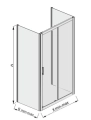 Sanplast TX5 kabina trójścienna 90x90x90cm W15 sb 600-271-1100-38-231+2-600-271-1320-38-231 