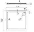 Novellini Kali A brodzik prostokątny 70x90x5,5cm MNS70906-30