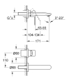 Grohe Eurostyle Cosmopolitan S-size bateria umywalkowa podtynkowa element zewnętrzny 19571002