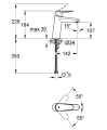 Grohe Eurodisc Cosmopolitan bateria umywalkowa M-Size, bez korka 23449002
