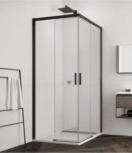 Sanswiss Top-Line S black kabina prostokątna 100x80cm, prawa, profile czarny mat, szkło bezbarwne TLS2D100TLSG0800607
