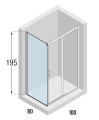 Novellini Kali PH+FH kabina prostokątna 100x80cm KALIPH96FH78-1B