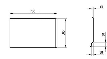 Ravak panel A boczny U 80 CZ00140A00