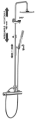 Paffoni Stick Master Plus komplet prysznicowy ZCOL601CR