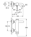 Grohe Essence New bateria wannowa ścienna 33624001