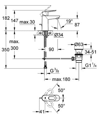 Grohe BauLoop bateria umywalkowa 23335000
