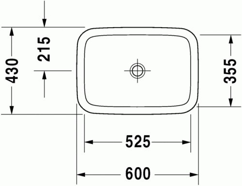 Duravit Durastyle umywalka blatowa 60x43cm 0372600000