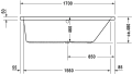 Duravit Vero wanna prostokątna 170x70cm, prawa 700132000000000