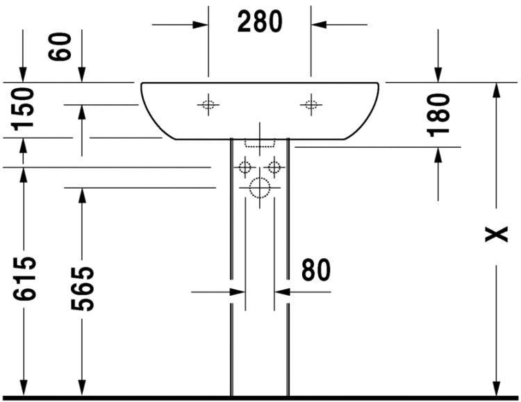 Duravit D-code umywalka 65x50cm 23106500002