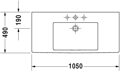 Duravit Vero umywalka meblowa 105x49cm 0329100000