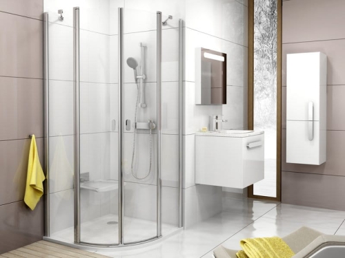 Ravak Chrome kabina półokrągła CSKK-4 80 cm, drzwi otwierana, profil polerowany 3Q140C00Z1