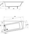 Ravak 10° wanna asymetryczna 170x100cm, lewa C811000000