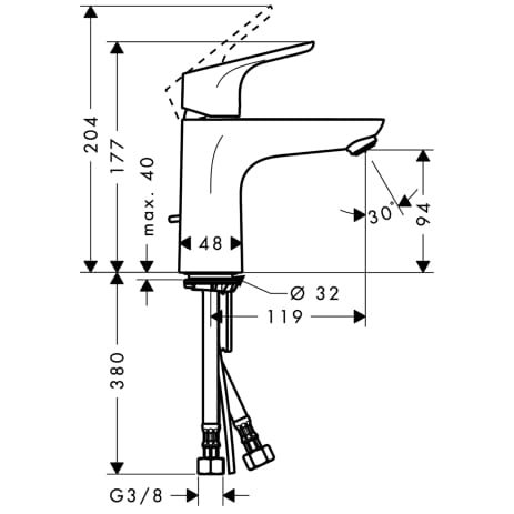 HansGrohe Focus ComfortZone 100 Cool Start bateria umywalkowa 31621000