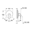 Grohe Eurostyle Cosmopolitan bateria natryskowa podtynkowa, element zewnętrzny 19507002