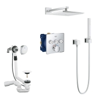 Grohe Grohtherm SmartControl Cube komplet wannowy z deszczownicą, termostatem i z napełnianiem standard 344006ED