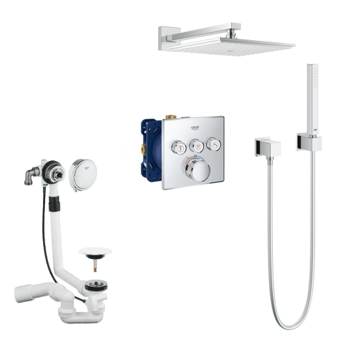 Grohe SmartControl komplet wannowy z deszczownicą, termostatem i z napełnianiem 344006ED