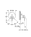 Grohe Plus bateria wannowo-prysznicowa podtynkowa, element zewnętrzny 24060003
