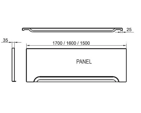 Ravak Classic panel przedni A 150 U biały CZ001P0A00