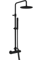 Emmevi Piper komplet prysznicowy z termostatem i deszczownicą, czarny mat 4530584NO
