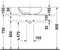 Duravit Foster umywalka nablatowa 49,5x35cm 0335500000